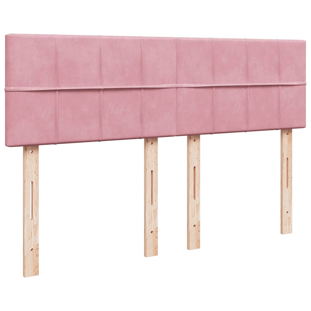 Otomanski krevet s madracem ružičasti 140x190 cm baršunasti