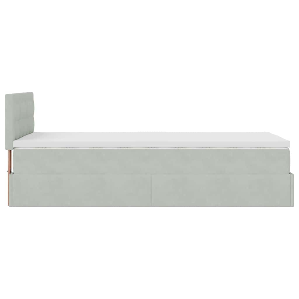 Okvir za krevet s madraca svjetlosivi 80x200 cm baršunasti