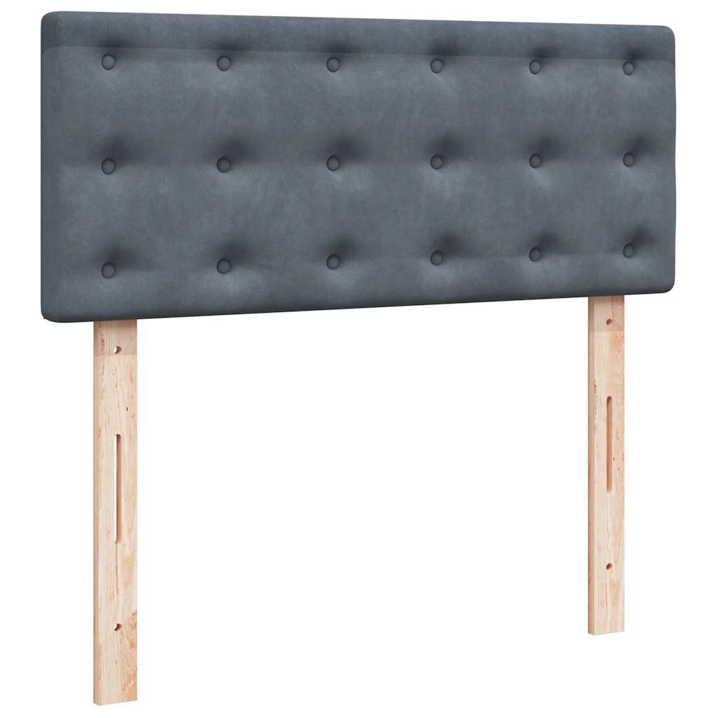 Otomanski krevet s madraca tamnosivi 120x190 cm baršunasti