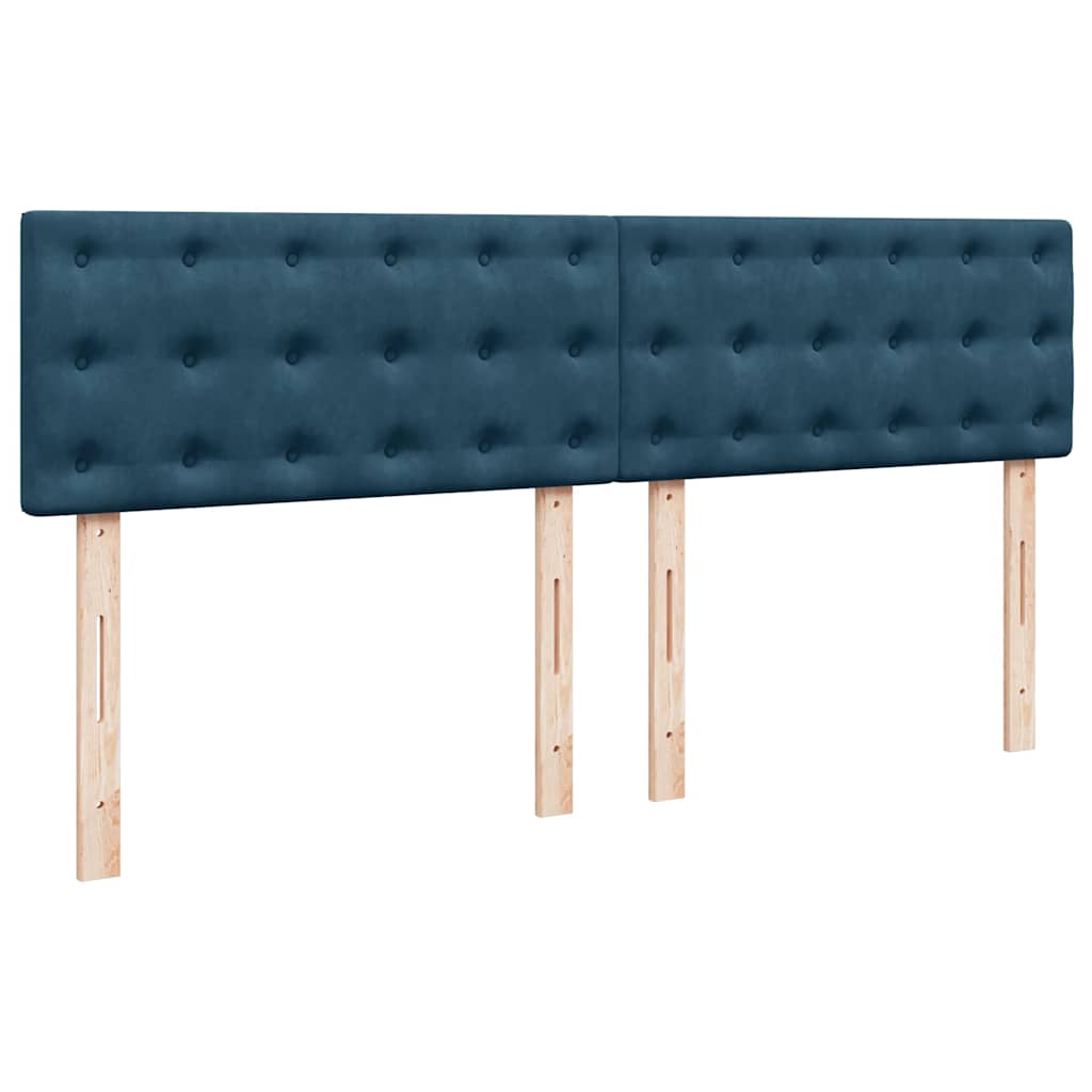 Otomanski krevet s madracem tamnoplavi 160x200 cm baršunasti