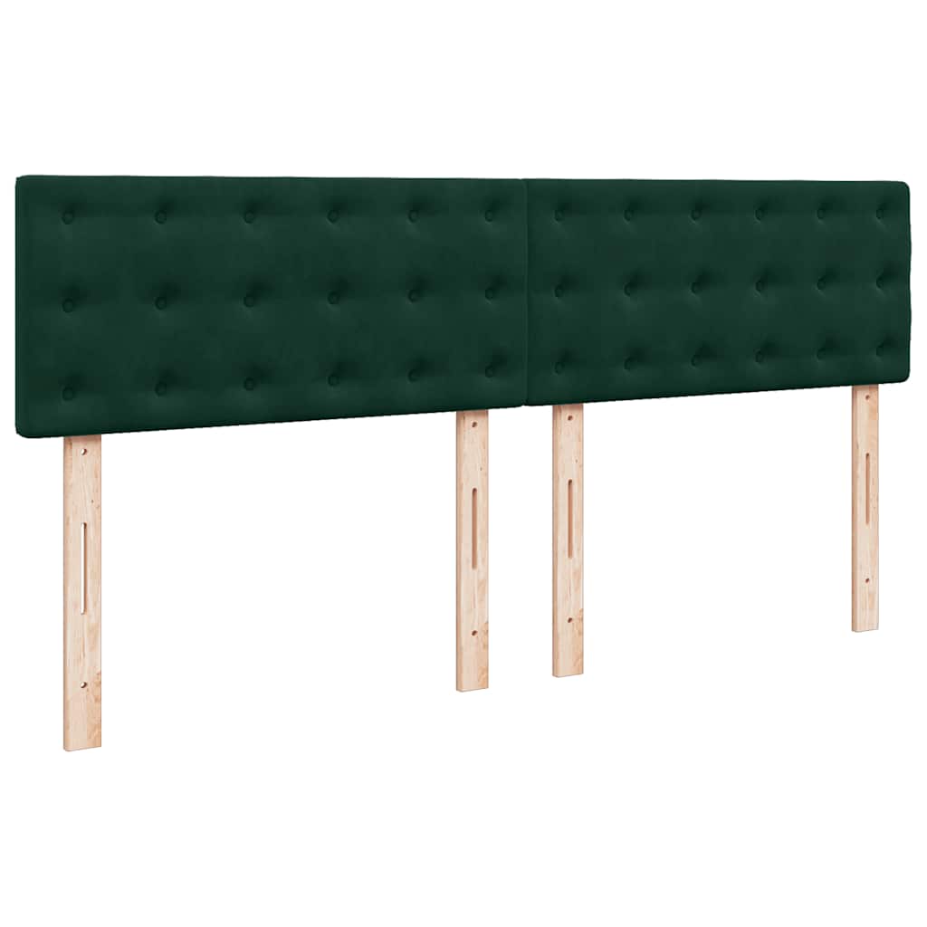Otomanski krevet s madracem tamnozeleni 180x200 cm baršunasti