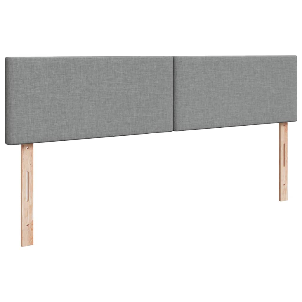 Okvir kreveta s madracima svijetlosivi 200x200cm od tkanine
