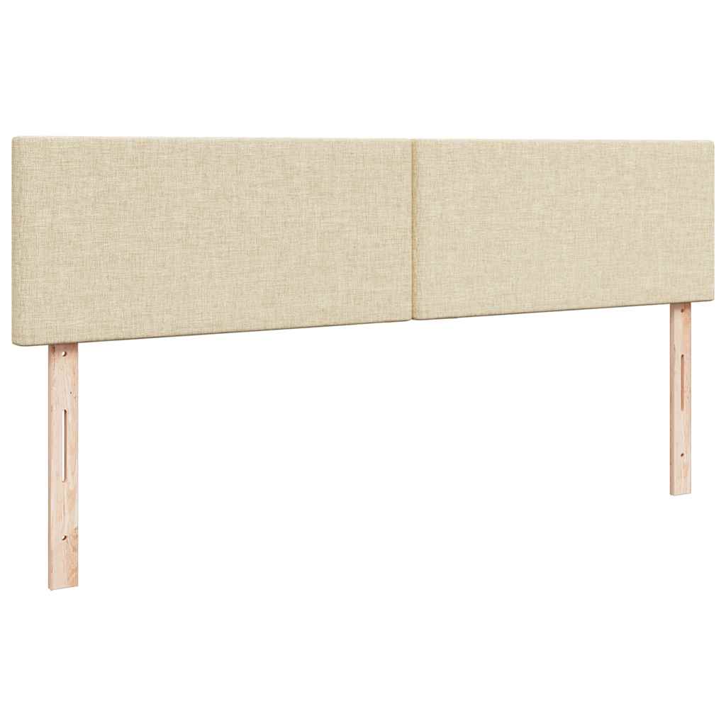 Otomanski okvir kreveta s madracima krem 200x200cm od tkanine