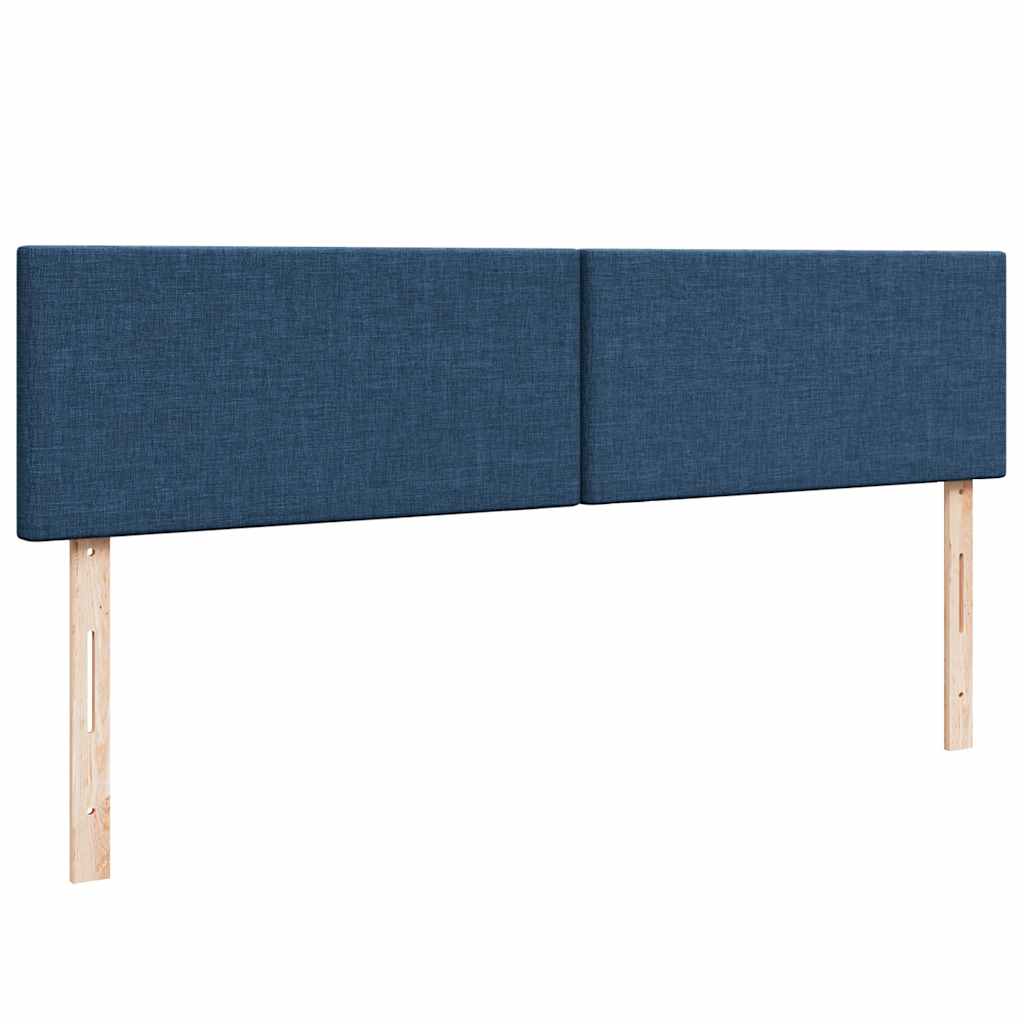 Otomanski okvir kreveta s madracima plavi 200x200cm tkanine