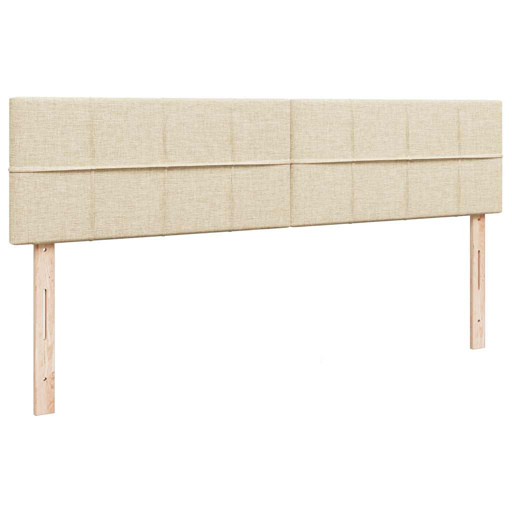 Otomanski okvir kreveta s madracima krem 180x200cm od tkanine