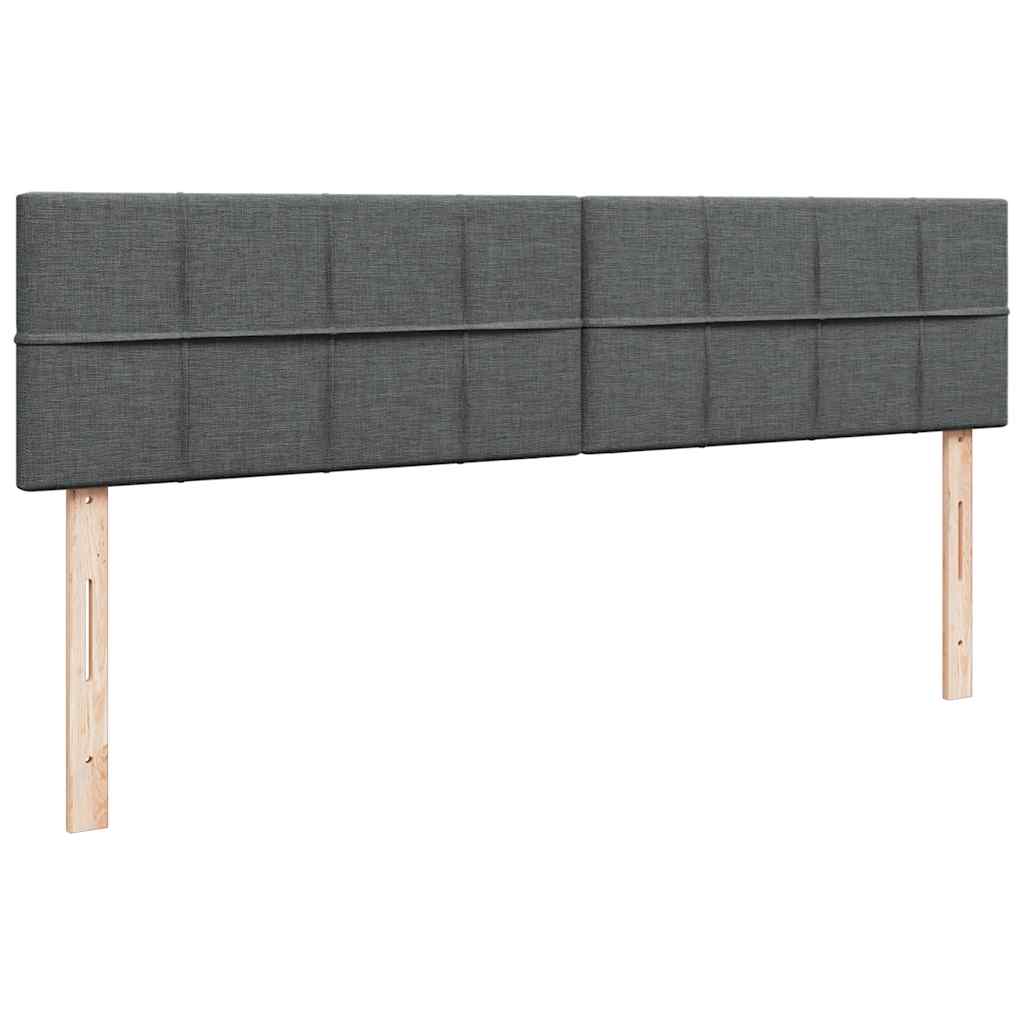 Otomanski okvir kreveta s madracima tamnosivi 200x200cm tkanine