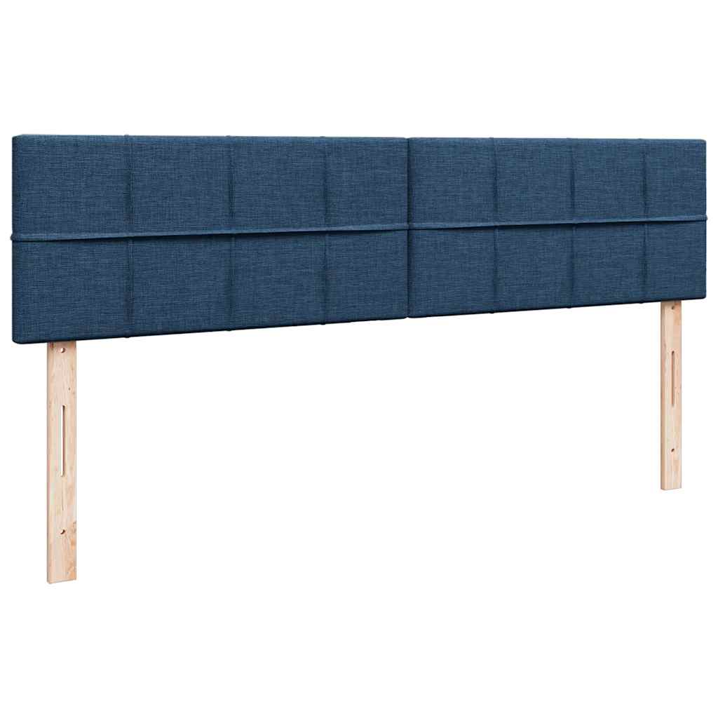 Otomanski okvir kreveta s madracima plavi 200x200cm tkanine