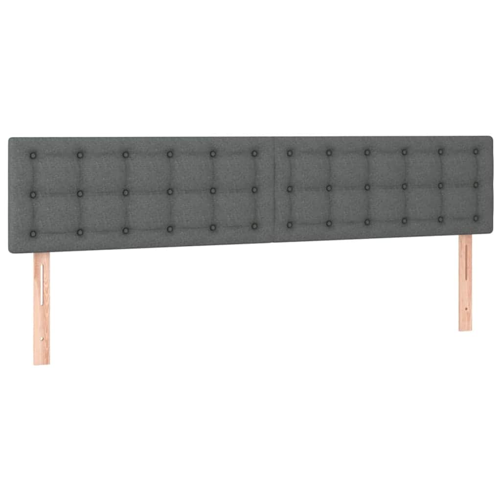 Okvir kreveta s madracima tamnosivi 180x200cm tkanine