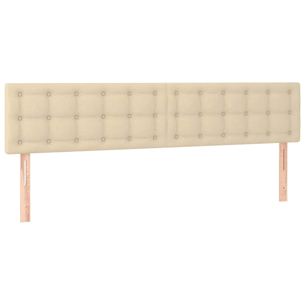 Otomanski okvir kreveta s madracima krem 180x200cm od tkanine