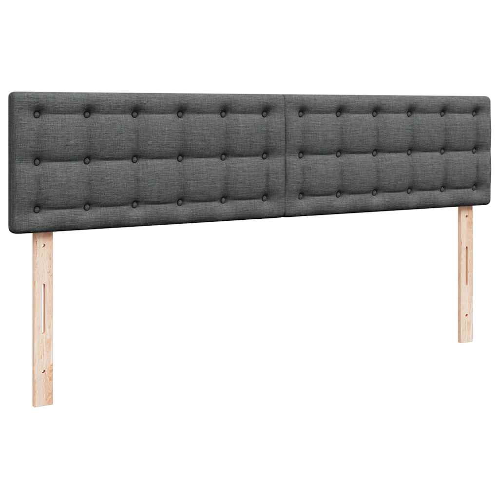 Otomanski okvir kreveta s madracima tamnosivi 200x200cm tkanine