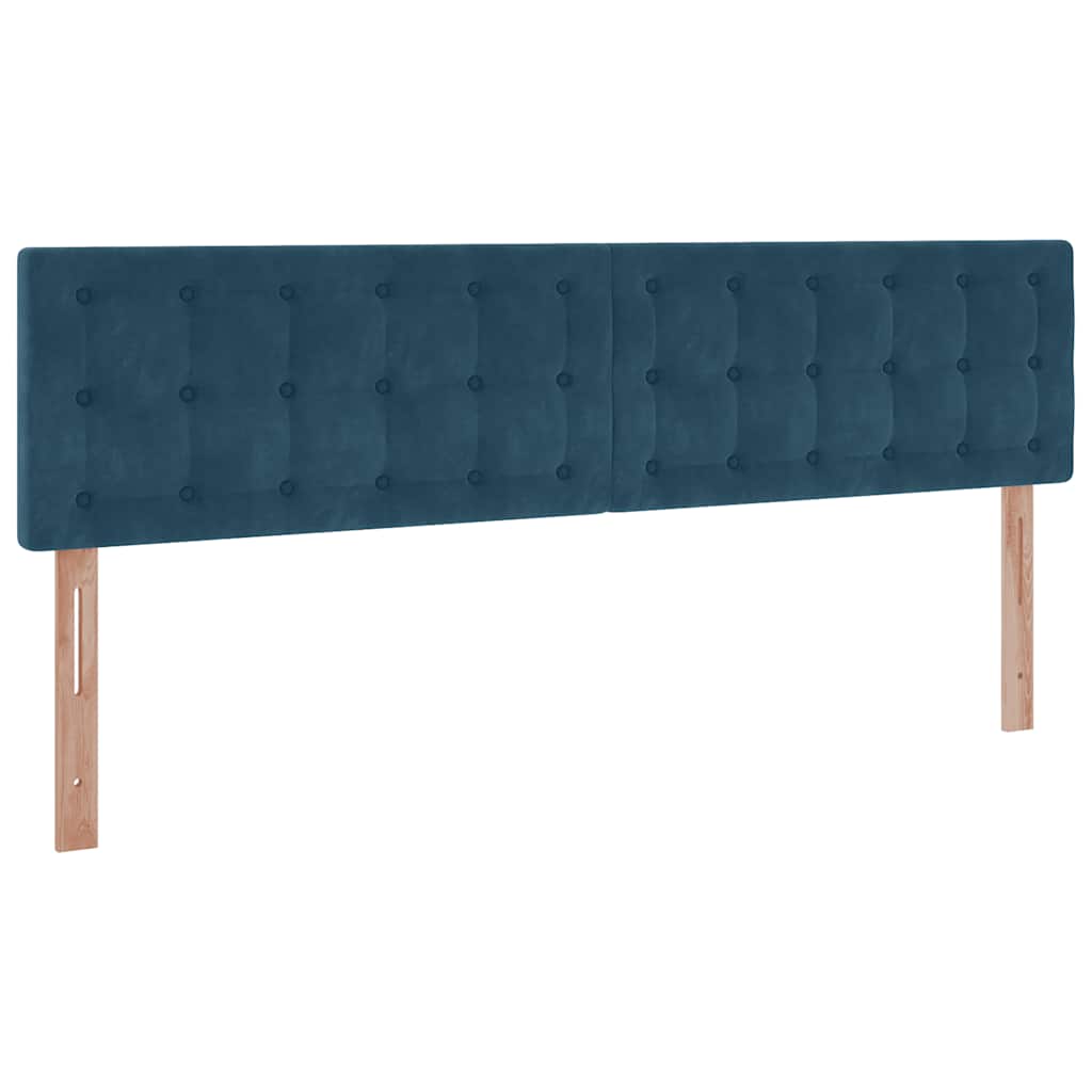Otomanski okvir kreveta s madracima plavi 180x200cm baršunasti