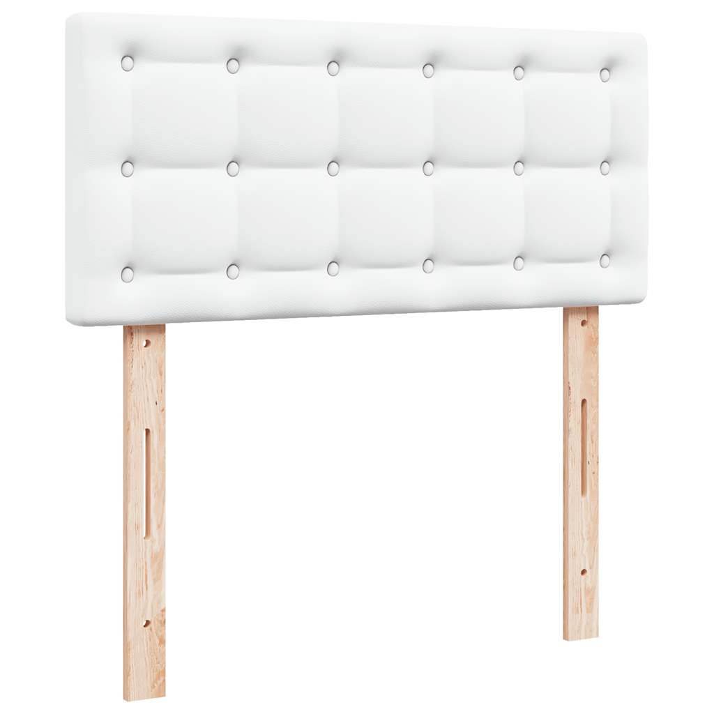 Okvir kreveta s madracem čisto bijela 100x200cm umjetna koža