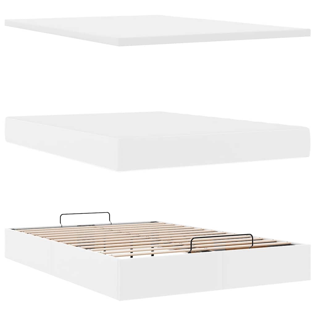 Otomanski krevet s madracima i LED 140x190cm umjetna koža