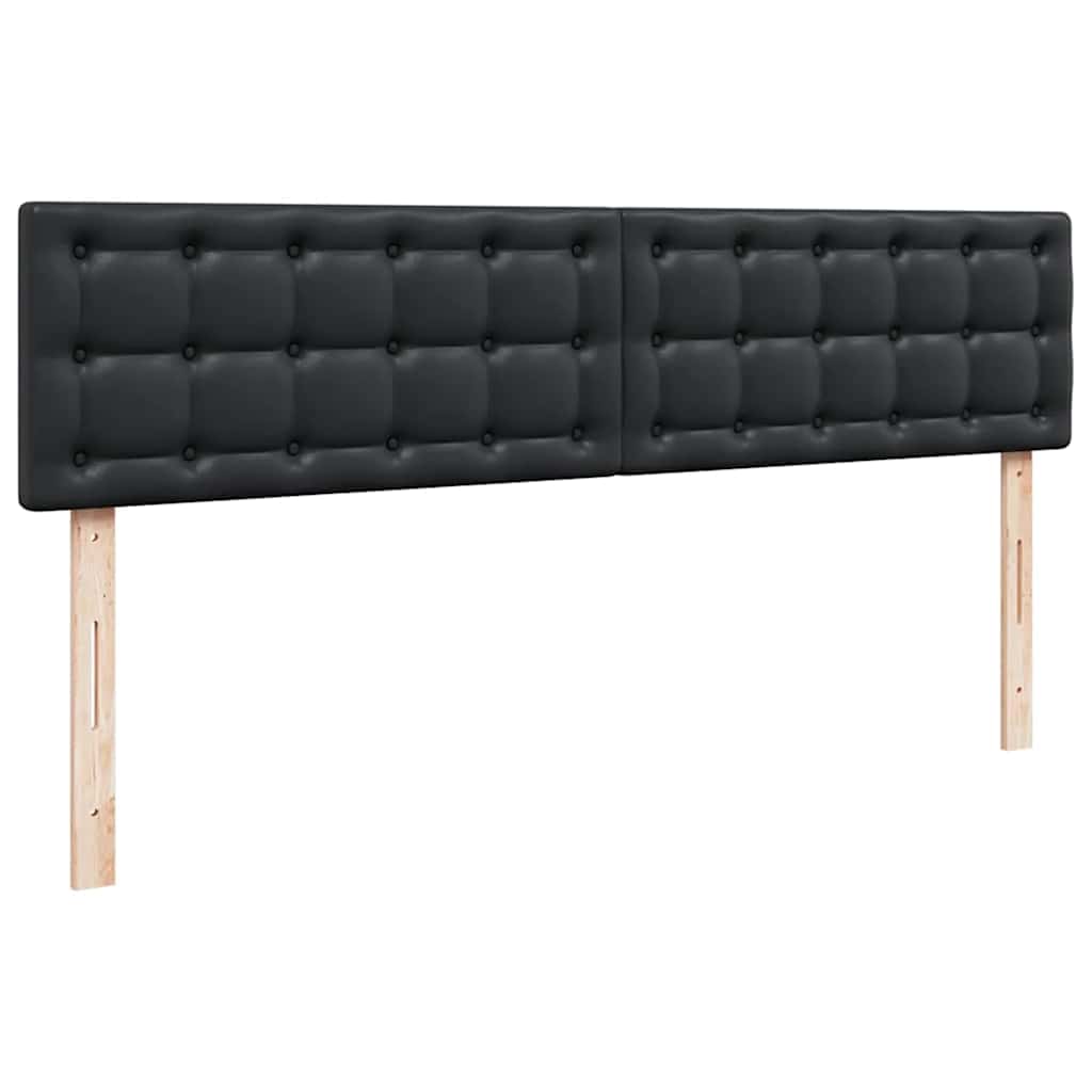 Otomanski krevet s madracima i LED crni 180x200 cm umjetna koža