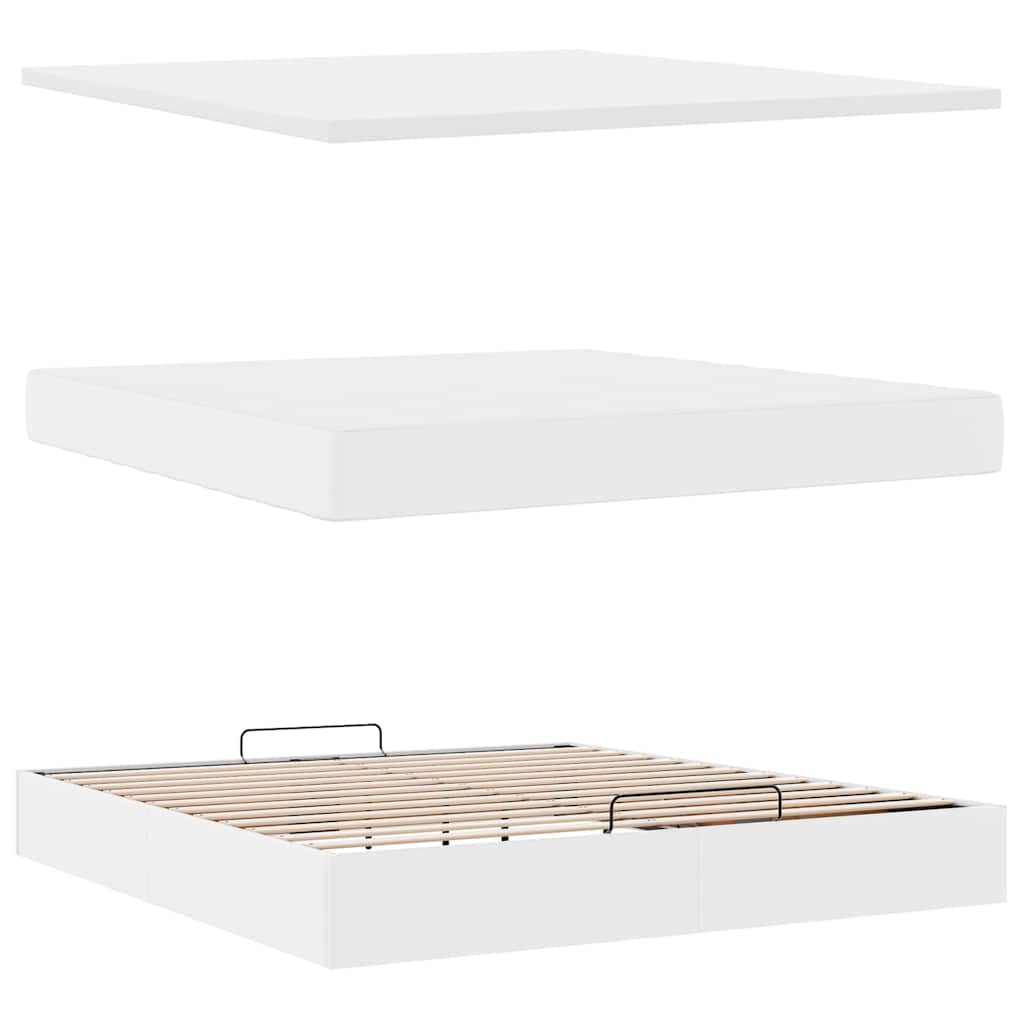 Otomanski krevet s madracima i LED 180x200 cm umjetna koža