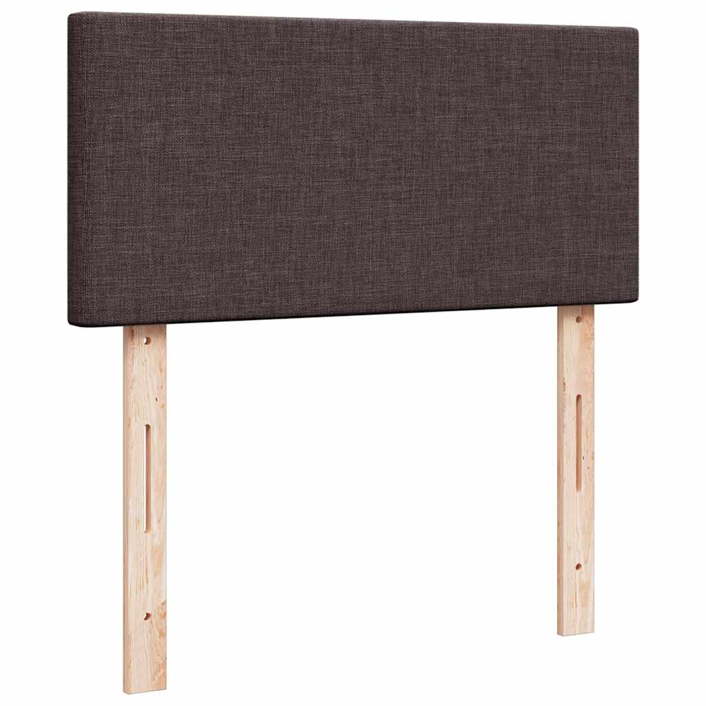 Otomanski krevet s madracem tamnosmeđi 100x200 cm tkanine