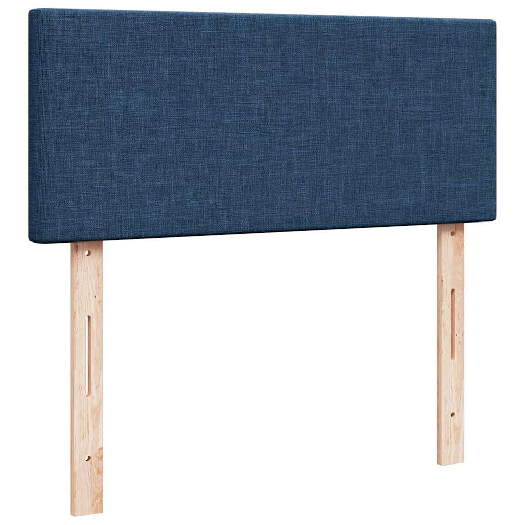 Otomanski krevet s madracem i LED plavi 120x200 cm tkanine