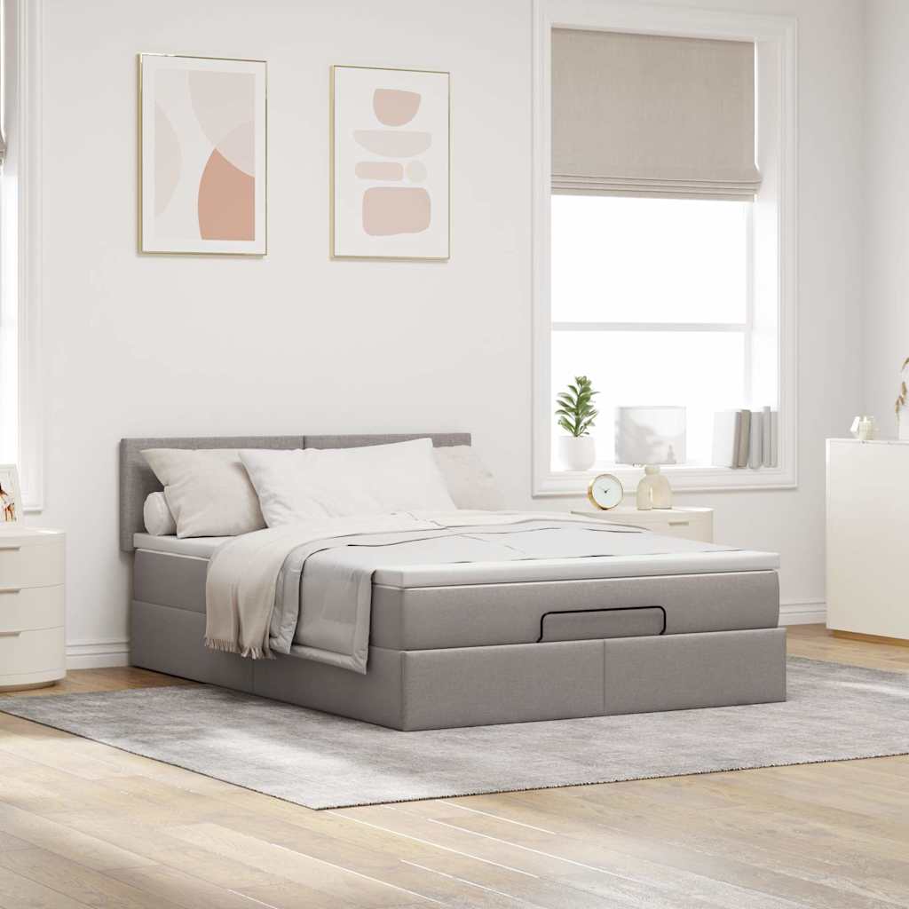 Otomanski krevet s madracem i LED diodama tupe 140x190 cm