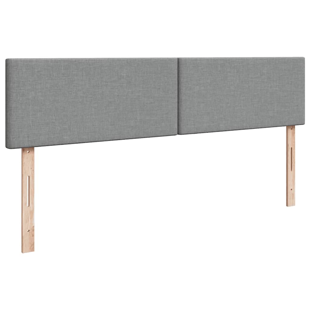 Otomanski krevet s madracem&LED svijetlosivi 180x200cm tkanine