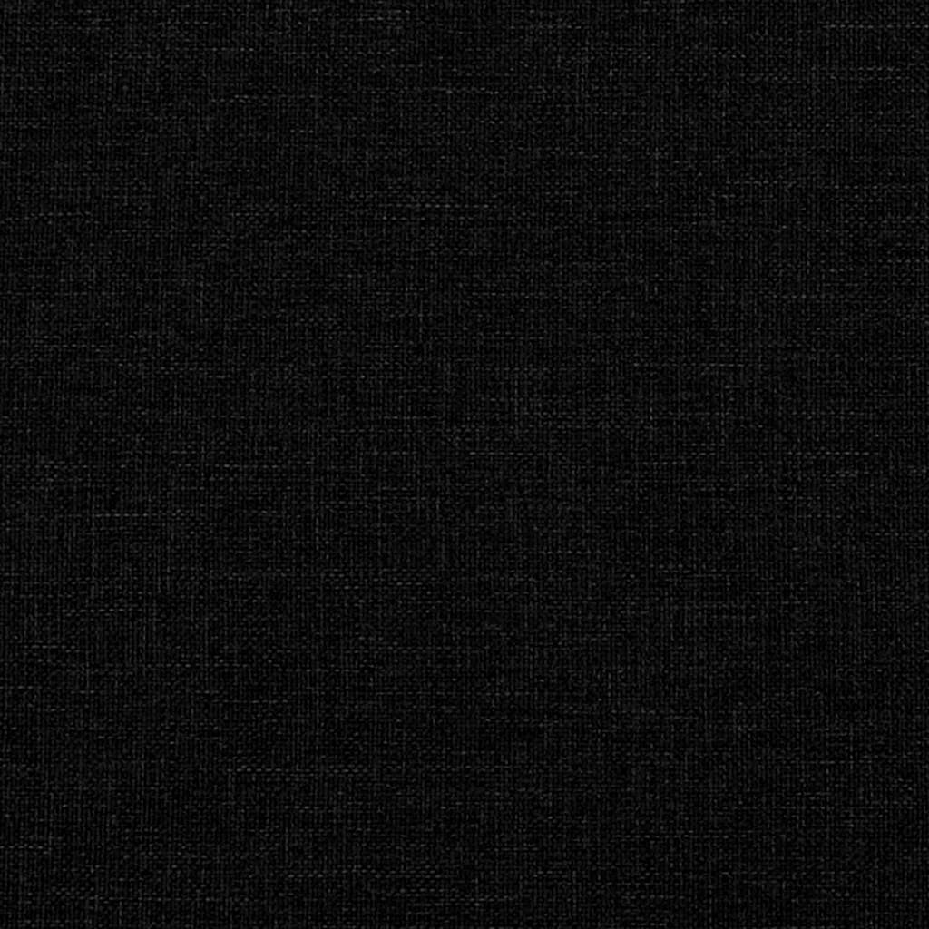 Otomanski krevet s madracem crni 100x200 cm tkanine