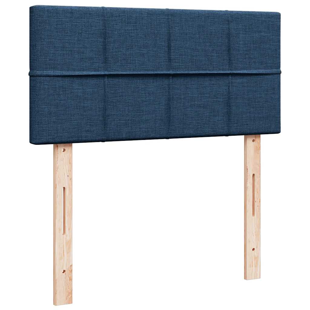 Otomanski krevet s madracem i LED plavi 100x200 cm tkanine