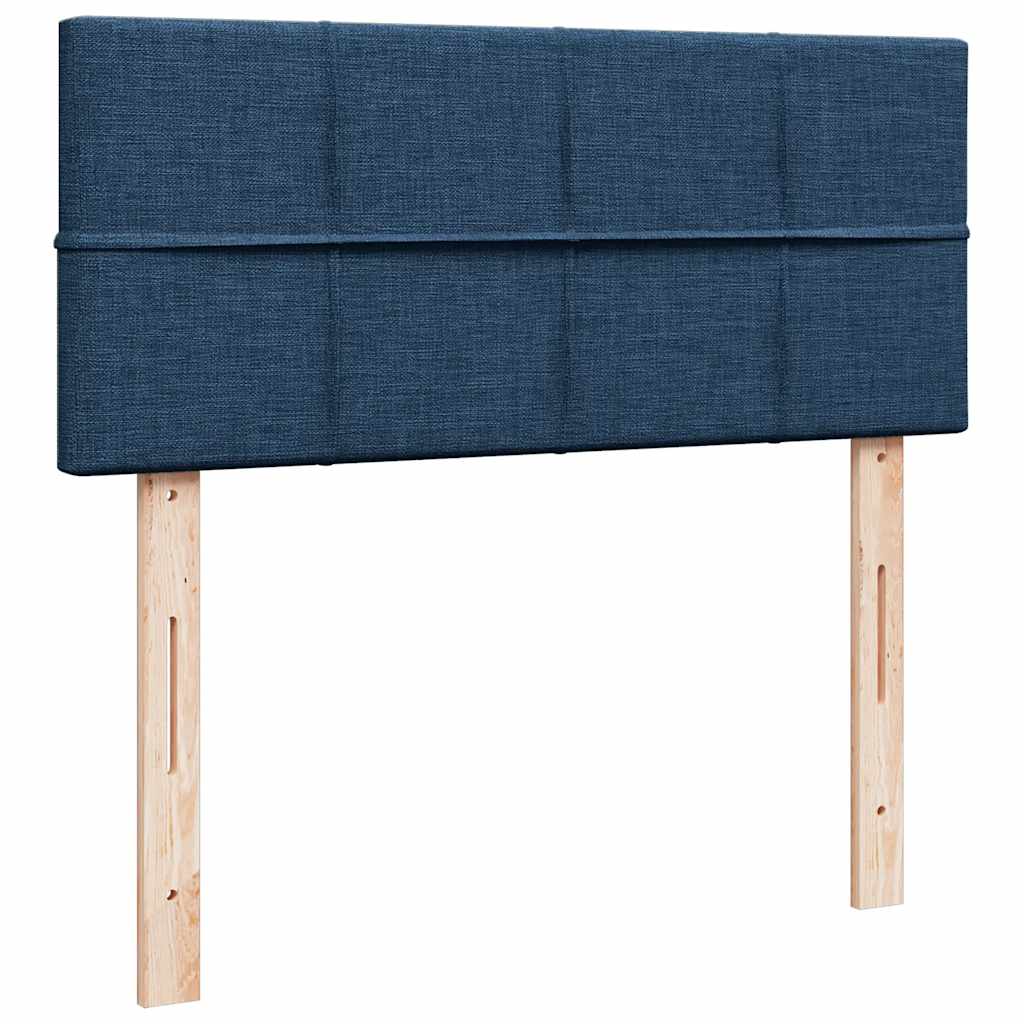 Otomanski krevet madracem i LED plava 120x190 cm tkanina