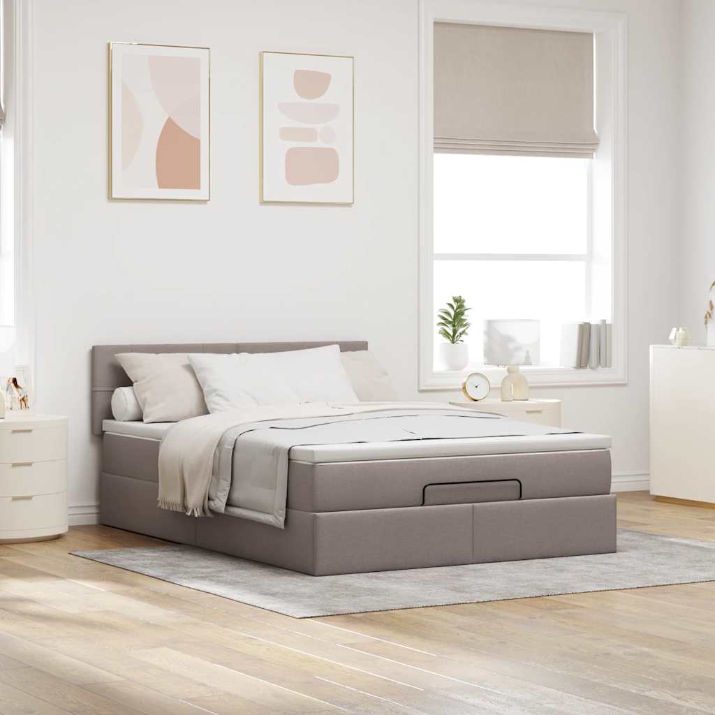 Otomanski krevet s madracem i LED diodama tupe 140x190 cm
