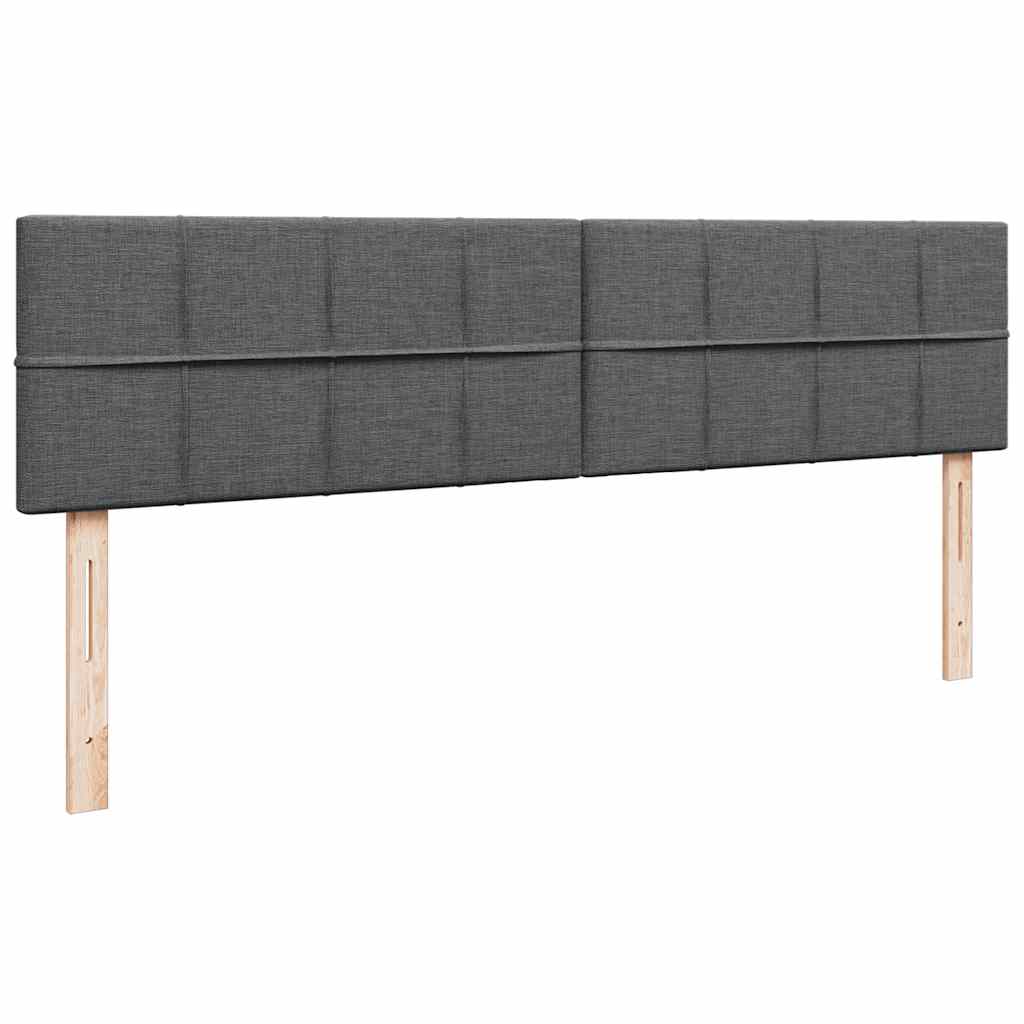 Otomanski krevet s madracem i LED tamnosivi 180x200cm tkanine