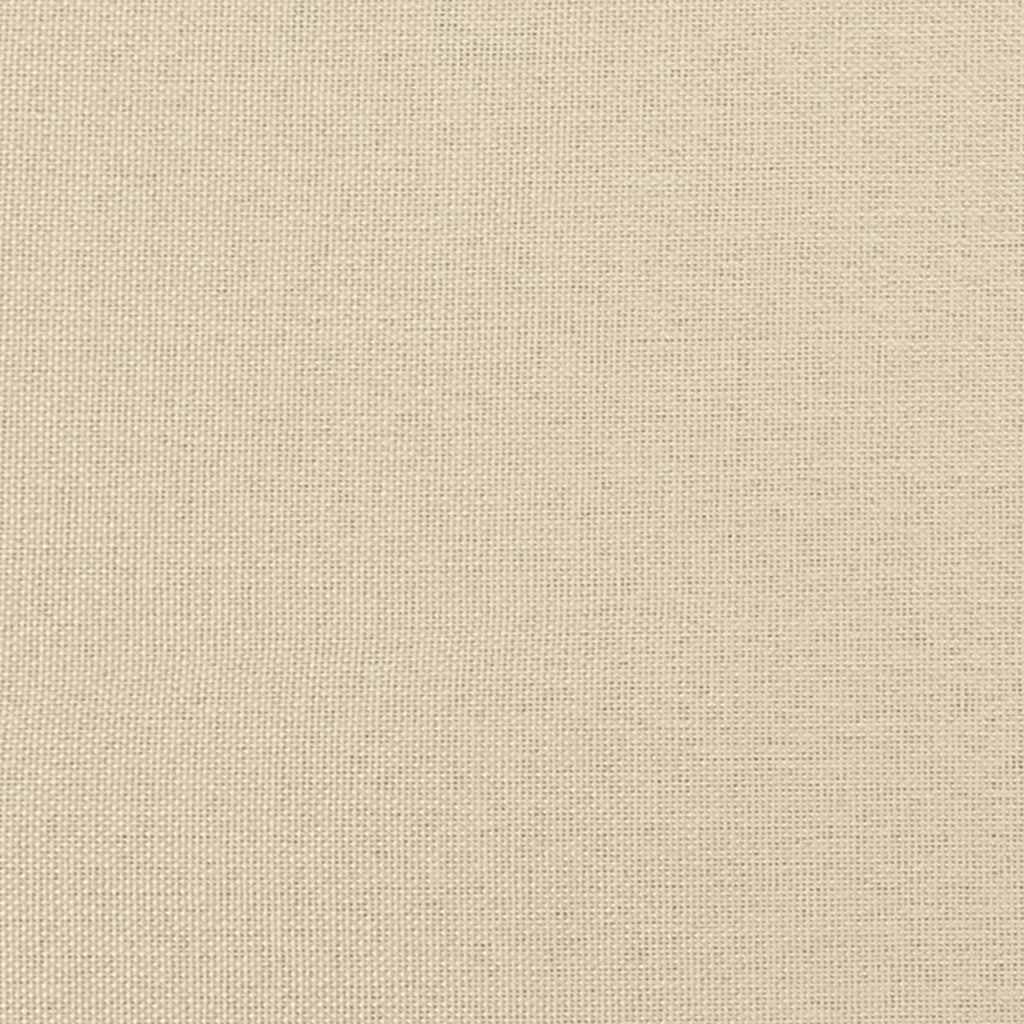 Otomanski okvir kreveta s madracima krem 200x200cm od tkanine