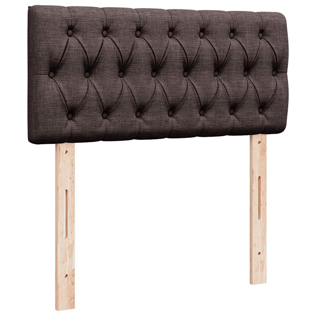 Otomanski krevet s madracem i LED tamnosmeđi 90x200 cm tkanine