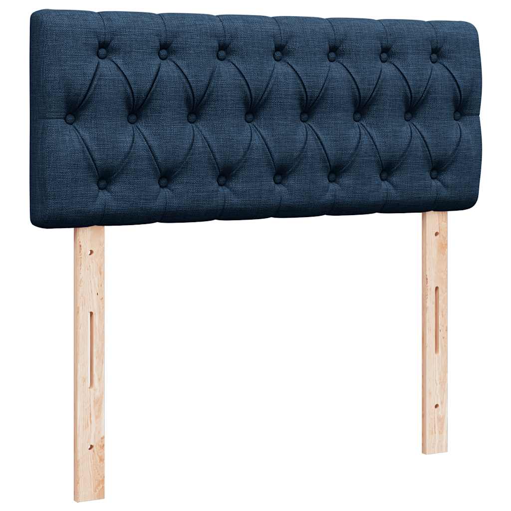 Otomanski krevet madracem i LED plava 120x190 cm tkanina