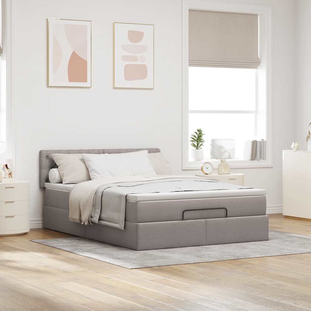 Otomanski krevet s madracem i LED diodama tupe 140x190 cm