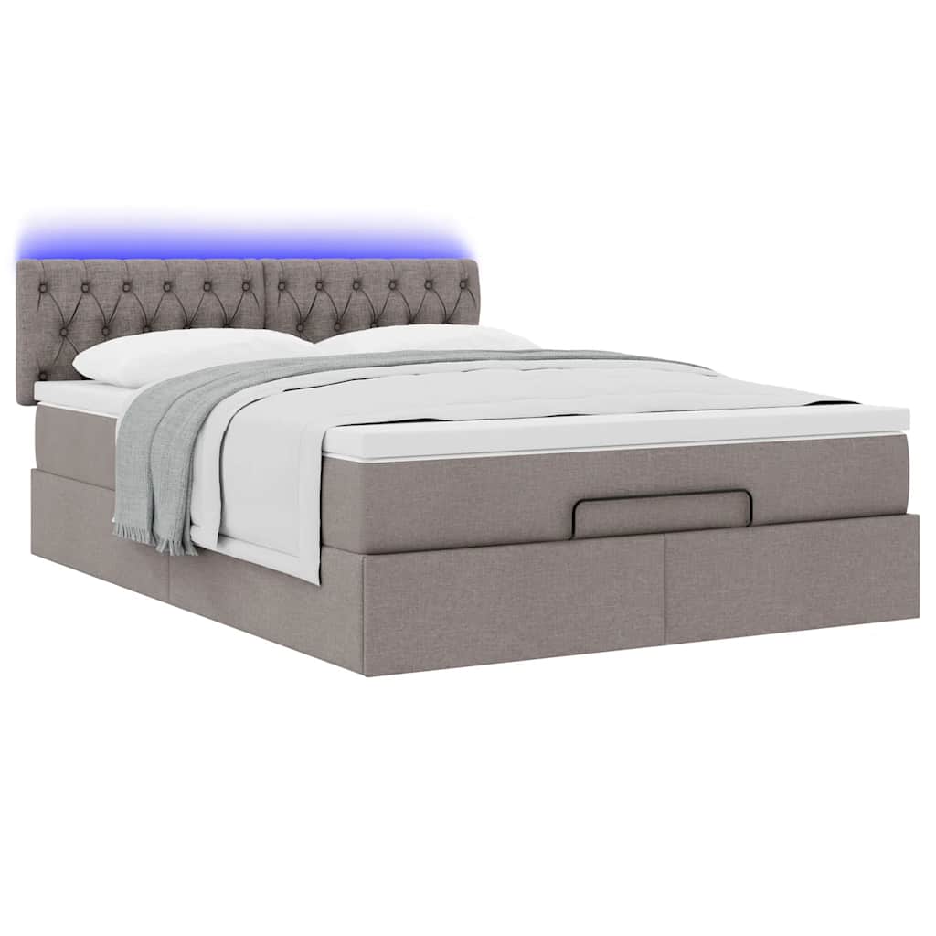 Otomanski krevet s madracem i LED diodama tupe 140x190 cm