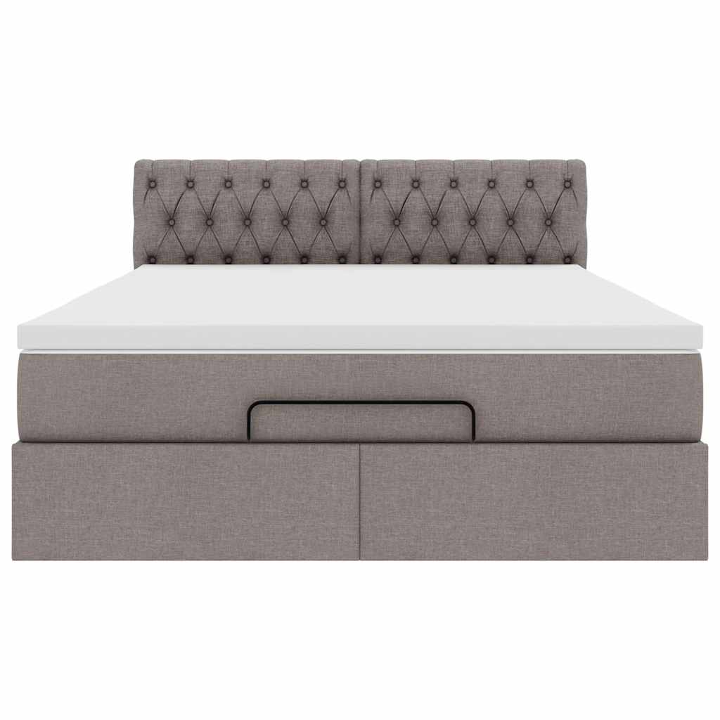 Otomanski krevet s madracem i LED diodama tupe 140x190 cm