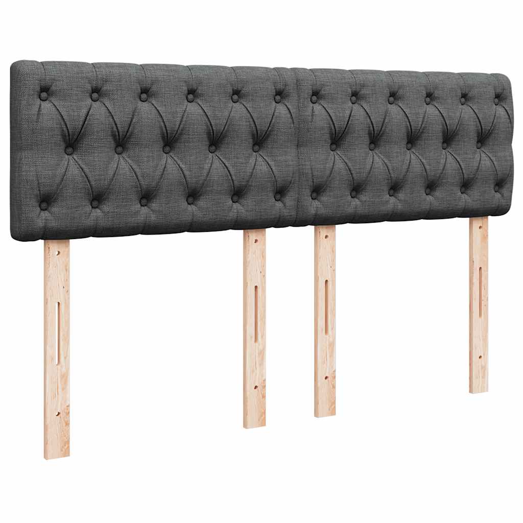 Otomanski krevet s madracem i LED tamnosivi 140x200 cm tkanine