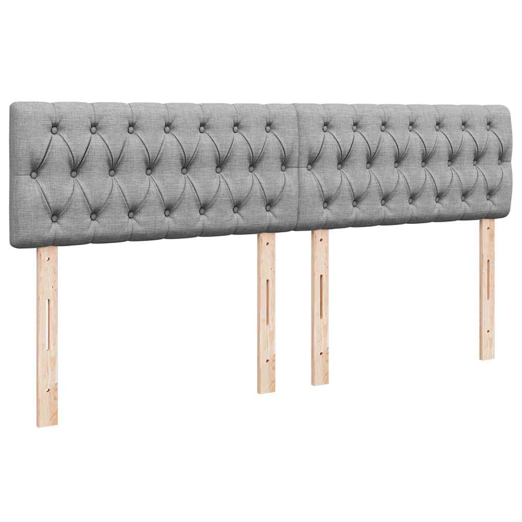 Otomanski krevet s madracem svijetlosivi 160x200 cm tkanine