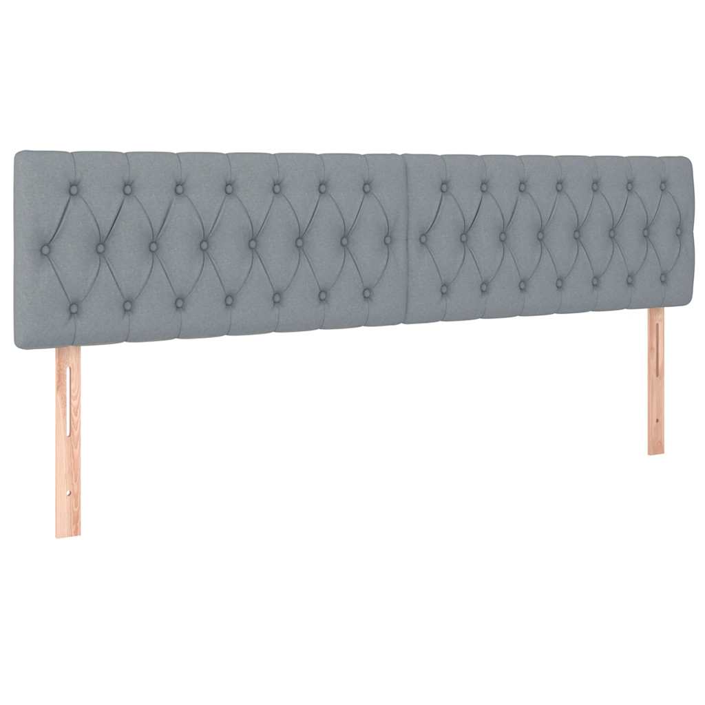 Otomanski krevet s madracem&LED svijetlosivi 180x200cm tkanine