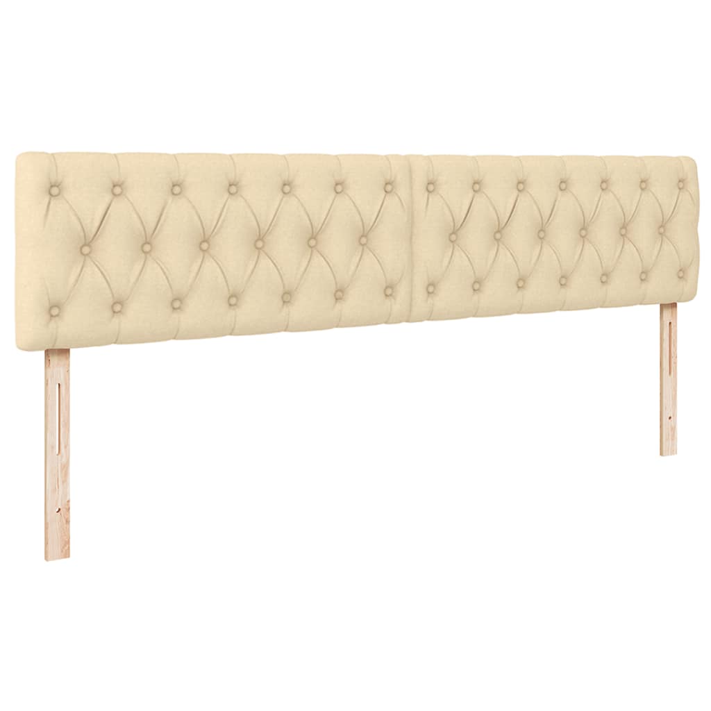 Otomanski krevet s madracem i LED krem 180x200cm od tkanine