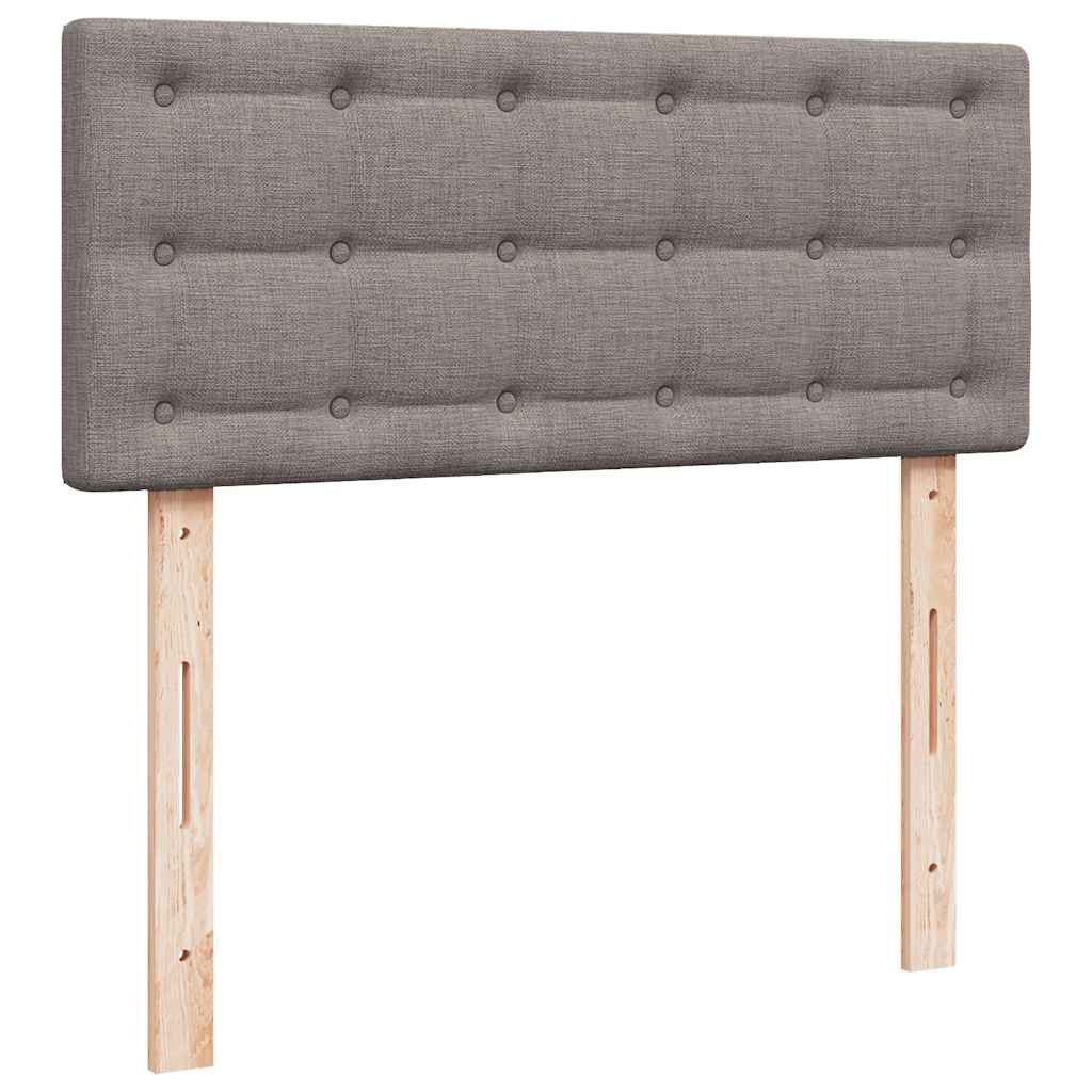 Otomanski krevet madracem i LED Taupe 120x190 cm tkanina