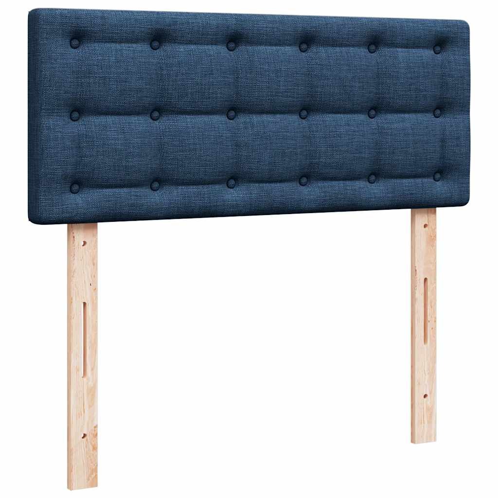 Otomanski krevet s madracem i LED plavi 120x200 cm tkanine