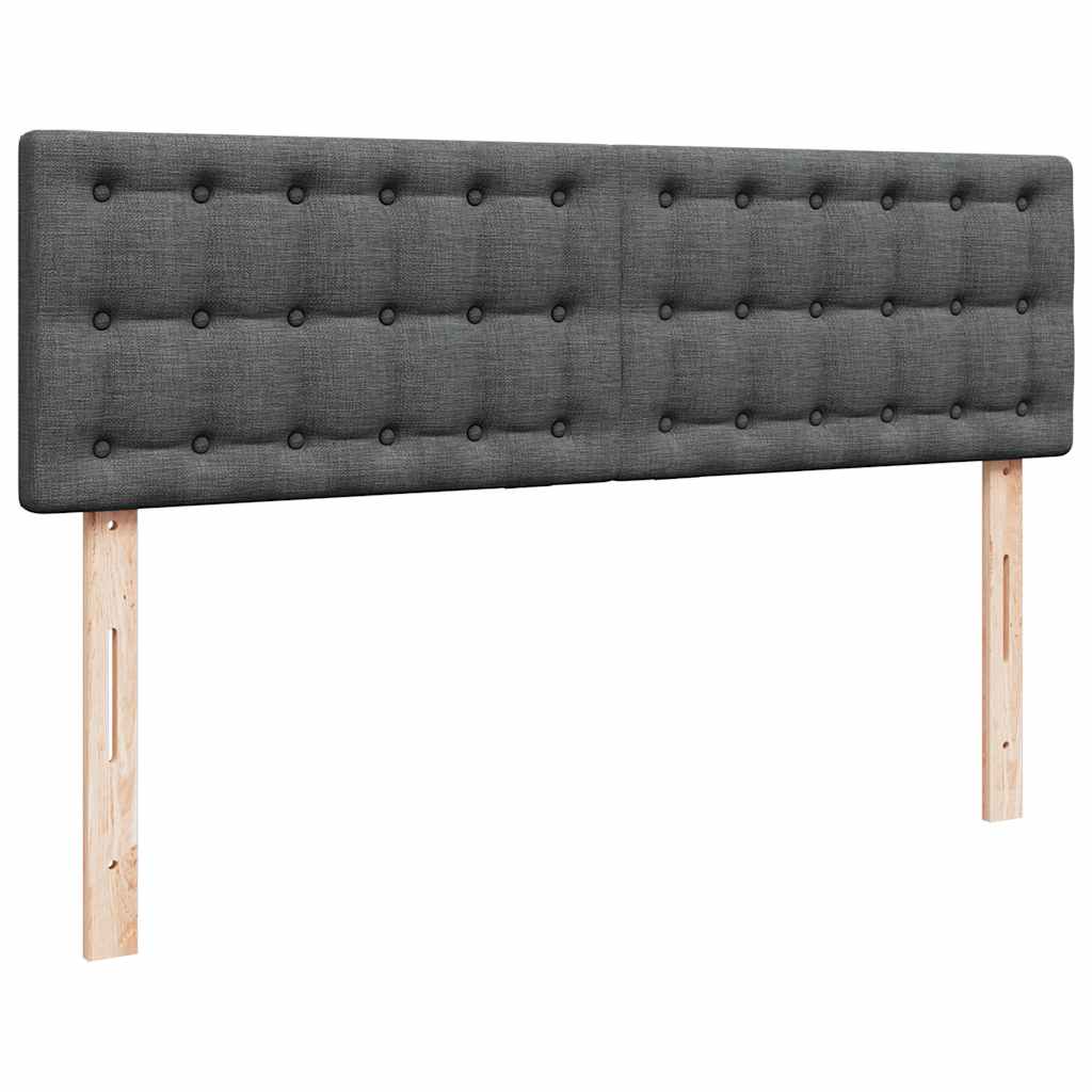 Otomanski krevet s madracem i LED tamnosivi 140x190 cm tkanine