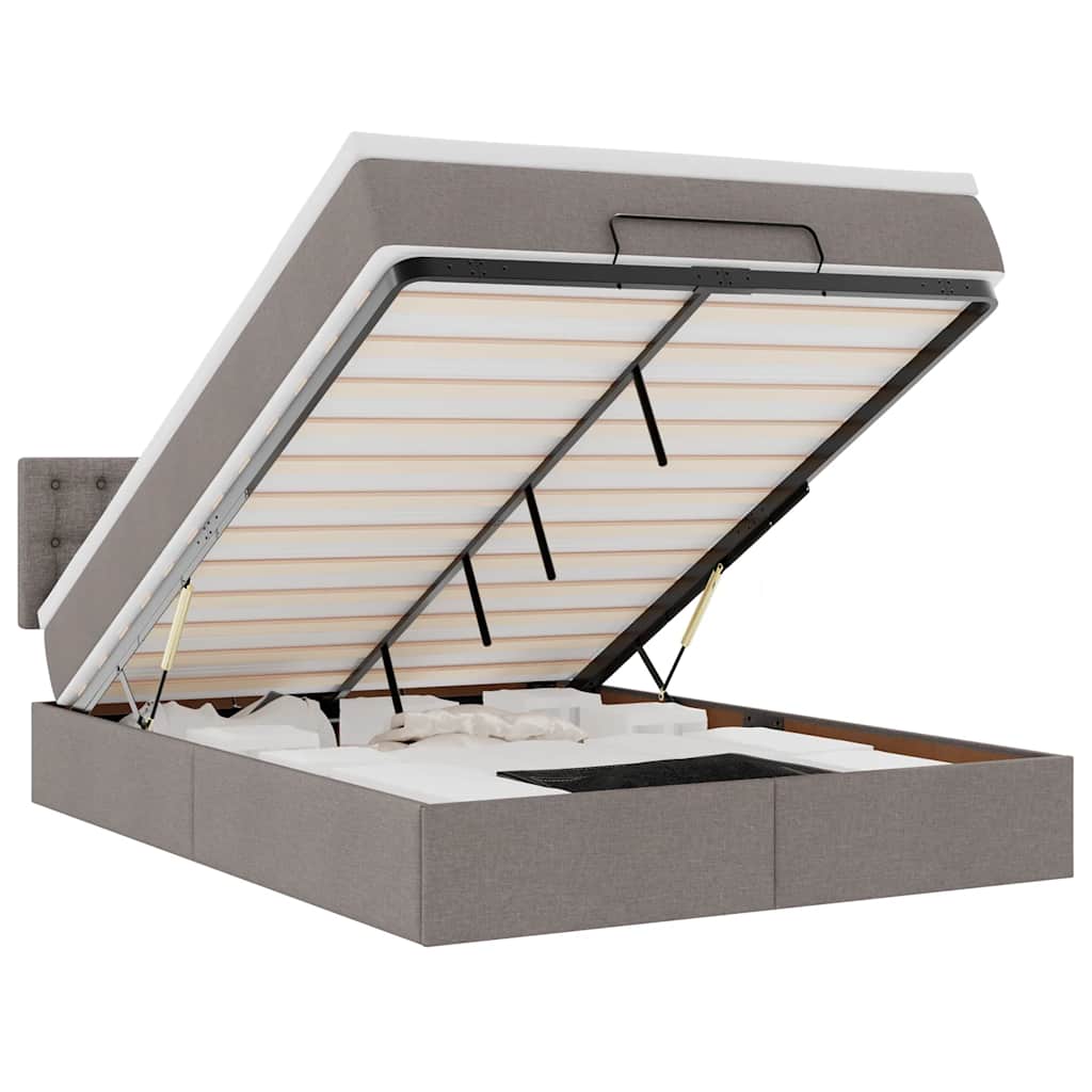 Otomanski krevet s madracem i LED diodama tupe 140x190 cm