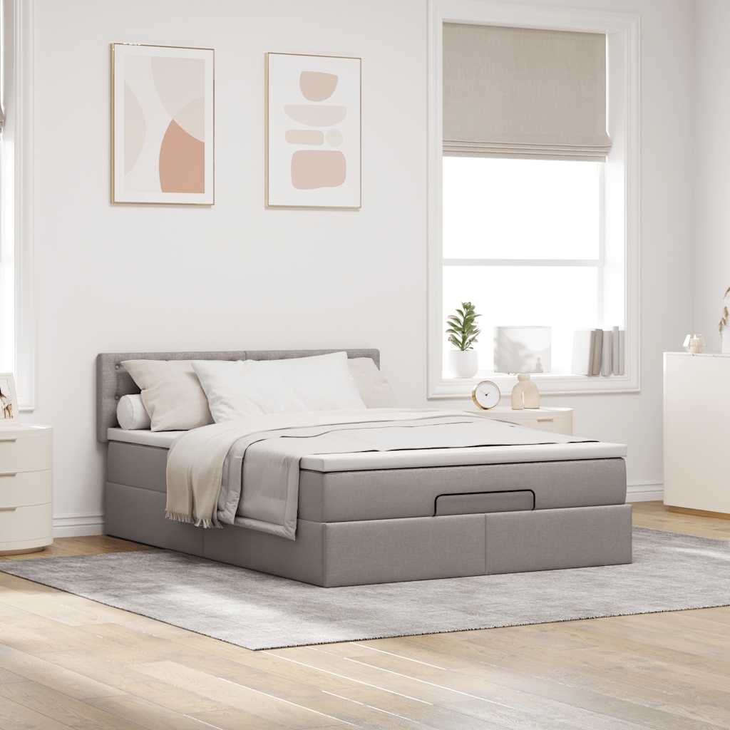 Otomanski krevet s madracem i LED diodama tupe 140x190 cm