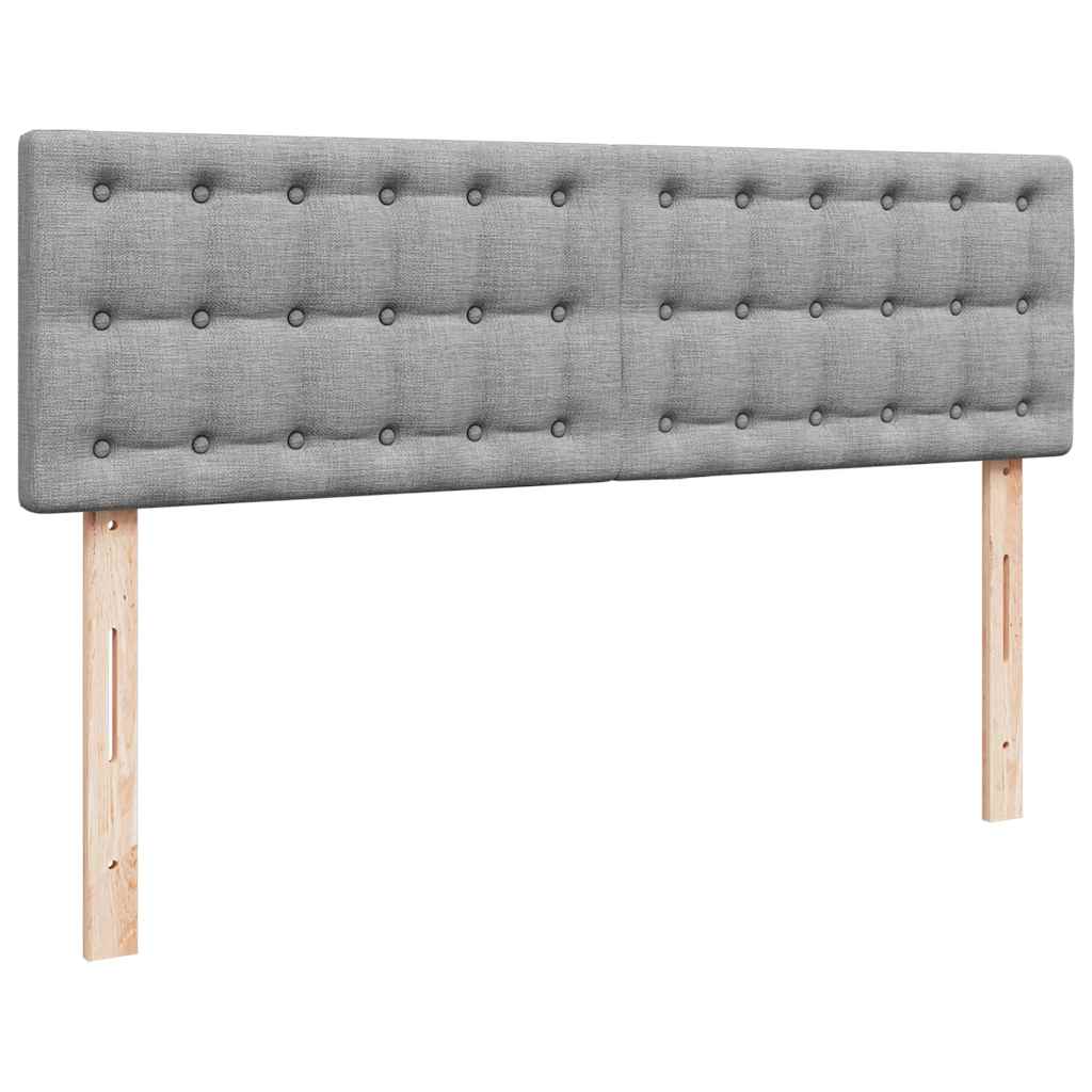 Okvir kreveta s madraca svijetlosivi 140x200cm tkanine