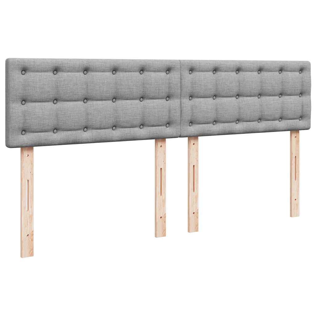 Otomanski krevet s madracem svijetlosivi 160x200 cm tkanine