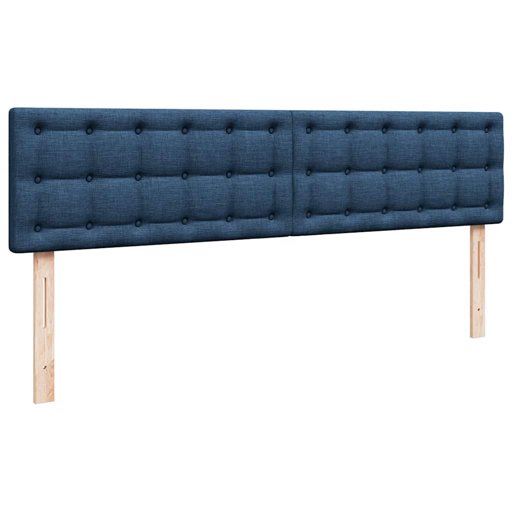 Otomanski okvir kreveta s madracima plavi 200x200cm tkanine