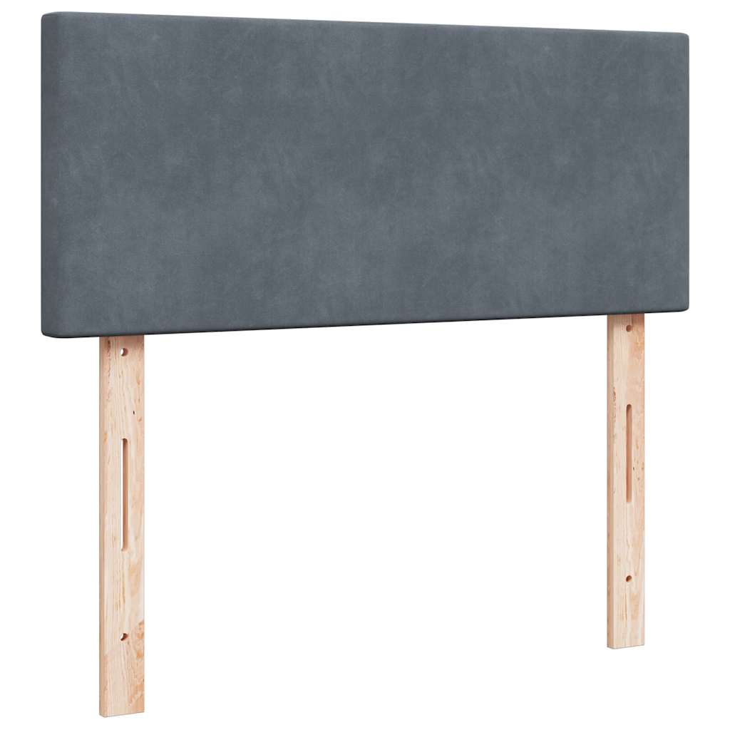 Otomanski krevet s madracem i LED tamnosivi 120x190cm baršun