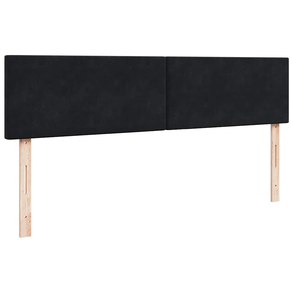 Otomanski krevet s madracem i LED crni 180x200cm baršunasti