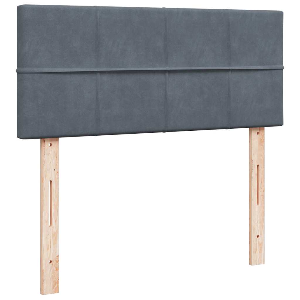 Otomanski krevet s madracem i LED tamnosivi 120x190cm baršun