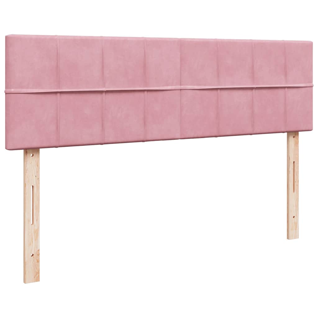 Otomanski krevet s madracem&LED ružičasti 140x190 cm baršunasti